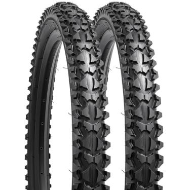 Imagem de YUNSCM 2 peças de pneus de mountain bike de 45,7 cm 18 x 2,10/54-355 compatíveis com pneus de bicicleta de montanha 18 x 2,0 18 x 2,10 18 x 2,125 (Y-1041)