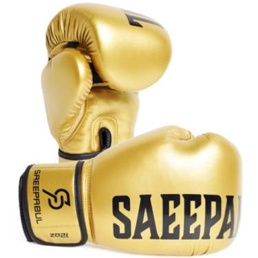 Imagem de SAEEPABUL Luvas de boxe profissionais para homens e mulheres, adequadas para boxe, kickboxing, artes marciais mistas, Maui Thai MMA, bolsa pesada, treinamento de luta, abelha, 350 ml