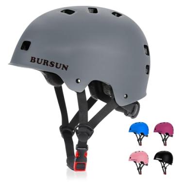 Imagem de Capacete de skate de bicicleta para crianças de 5 a 8 a 14 a 16 anos, jovens e adultos, capacete multiesportivo ajustável para scooter, bicicleta, patins, patins, patins em linha, hoverboard