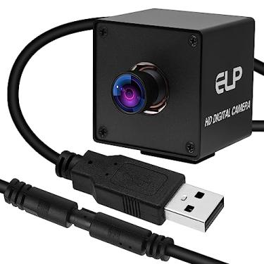 Imagem de ELP Câmera USB 4K com microfone para computador e raspberr pi Mini UVC USB2.0 Webcam IMX415 USB com câmera de áudio e vídeo 2160p Lightburn para PC, laptop, câmera USB (lente sem distorção de 100