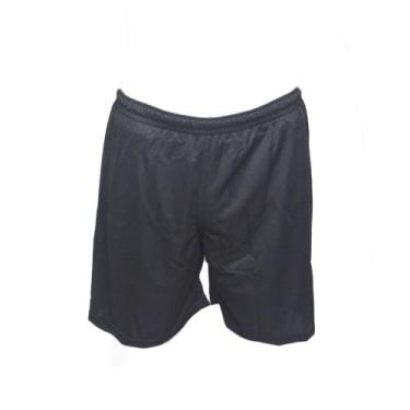 Imagem de Calção de Futebol Liso c/ Forro Em Poliéster TRB, G, Preto