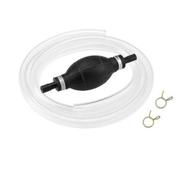 Imagem de Wadoy Bomba de sifão de transferência de gás/óleo/água/combustível, mangueira Siphone de gasolina, bomba de transferência de combustível com 2 mangueiras ecológicas (15 mm)