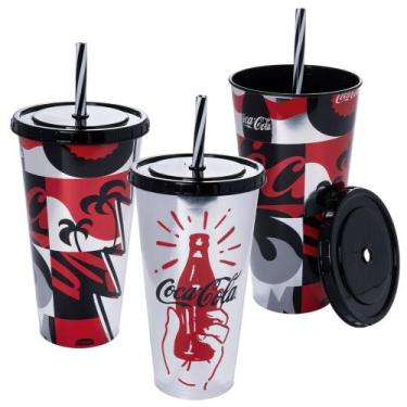 Imagem de Copo com Canudo Coca Cola 700 ml - 1 unidade - Plasutil