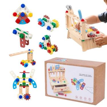 Imagem de Fecadou Kit Conjunto De Ferramentas Para Crianças - Bancada De Brinquedos Construção,Jogos De Construção Realistas Para Meninas E Meninos Em Casa Ou Ar Livre