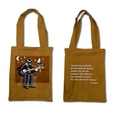 Imagem de Ecobag 3d - martins fontes - sertanejo tocando viola - caramelo - SENH