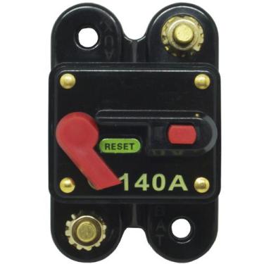 Imagem de Disjuntor Automotivo 140A Proteção Som Bateria Fusível Resetável Liga 