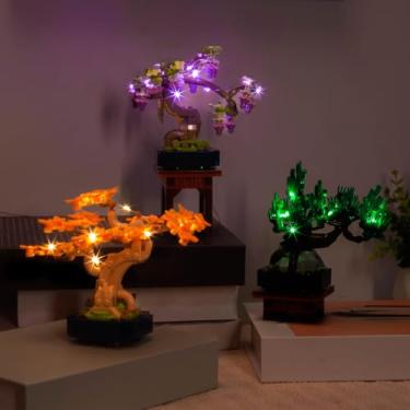 Imagem de Hilighting Kit de luzes LED atualizado compatível com Lego Mini Bonsai Trees Building Set, decoração de luzes compatível com Lego 10373 (modelo não incluído)