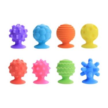 Imagem de Almencla 8 peças sensoriais Fidget brinquedos de sucção para crianças novidade brinquedo educacional silencioso Fidgets silicone para presentes prêmio