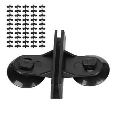 Imagem de 50Pcs aquário ventosa divisor portador plástico aquário placa de isolamento para aquário tanque de peixes (preto)