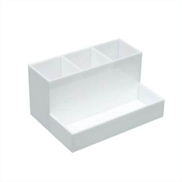 Imagem de Porta Pincéis de Maquiagem Lápis em Acrílico 3mm (Branco)
