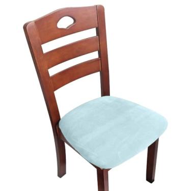 Imagem de Capas de almofada de assento supermacias de tecido de veludo de 1/2/4/6 peças, capas elásticas para cadeiras, capas para