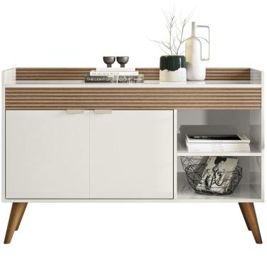 Imagem de Balcao Aparador Buffet 120 cm 2 Portas Off White Madeira Dmad