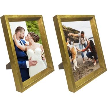 Imagem de Porta Retrato 15X21cm Moldura Dourada Trabalhada 2 Unidades