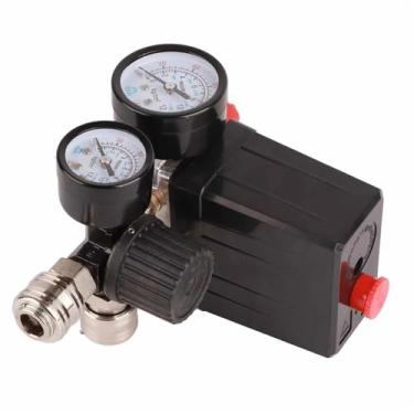 Imagem de Air Compressor Valve Pressure Control Switch 1/4in 4 Holes Controller Regulator 90‑120PSI