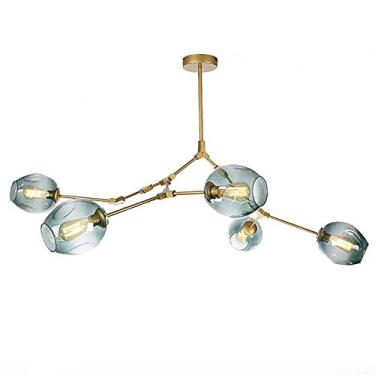 Imagem de Lustre Molecules Sputnik, abajures de vidro transparente, luminária suspensa, lustres E27, vintage, industrial, ajustável, teto, abajur transparente