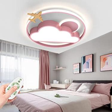 Imagem de Luminária de teto LED desenho animado luminária de teto regulável com controle remoto lustre moderno design criativo quarto infantil sala de estar luzes decorativas acrílico cozinha iluminaç