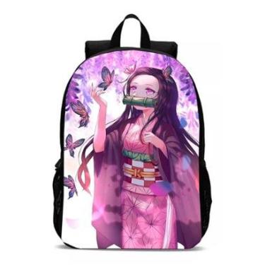 Imagem de Mochila Infantil Meninas Nezuko Demon Slayer Bolsa Infantil Fimes e Séries-Unissex