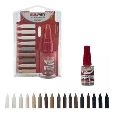 Imagem de Kit Giz + Verniz Reparos Móveis Pisos Laminados Sulpen - 2un