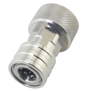 Imagem de ZZHXSM Adaptador de mangueira de jardim para lavadora de pressão de 0,9 cm GHT a 1/10.2 cm Conexão rápida de aço inoxidável rosca padrão americano para lavagem de carro limpeza externa acessórios de