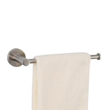 Imagem de Acessórios de banheiro de níquel escovado, ganchos para toalhas, prateleiras, rolo de papel, escova de vaso sanitário, saboneteira, prateleira de vidro, suporte de papel (barra de cavilha)