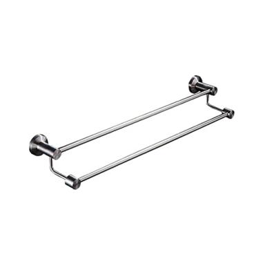 Imagem de WOTZOV Toalheiro duplo em aço inoxidável para casa de banho, suporte de parede, 60 cm