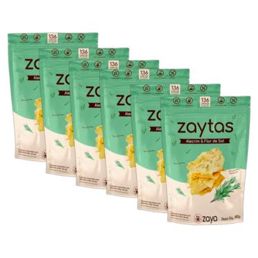 Imagem de Kit 6X: Biscoito Zaytas Alecrim e Flor de Sal Sem Glúten Zaya 80g