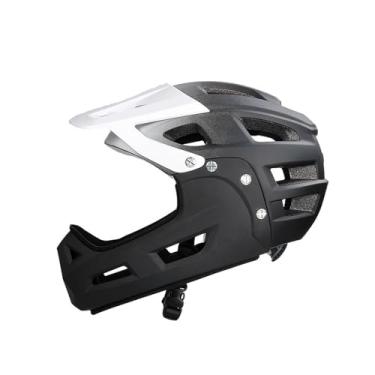 Imagem de Generic Capacete de bicicleta adulto leve capacete de ciclismo esportes ao ar livre deslocamento skate bmx snowboard com viseira confortável, Branco Preto