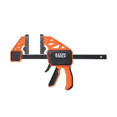 Imagem de Klein Tools 47555 Speed-Klamp 15 cm, força de aperto de 136 kg, braçadeira/espalhador, almofadas giratórias, operação com uma mão para projetos de madeira e metal