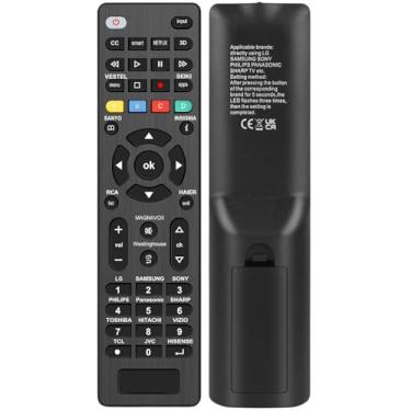 Imagem de Controle remoto universal compatível com Samsung, LG, Vizio, TCL, Insignia, Sharp, Philips, Panasonic, JVC, Hisense, Toshiba, Sanyo, Seiki, Hitachi e muitas outras marcas
