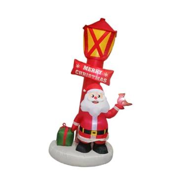 Imagem de Fenteer Papai Noel iluminado, decoração inflável de Natal, decoração de quintal para festas ao ar livre, shoppings de quintal em casa