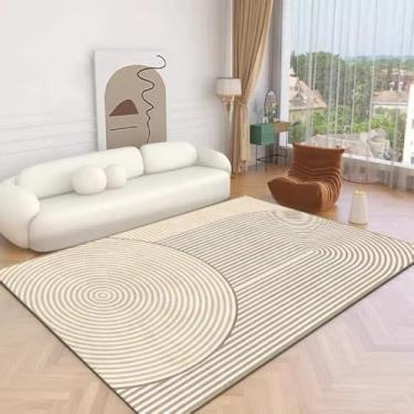 Imagem de Tapete de mesa de centro de luxo com pelo de laço, tapete de chão para quarto, resistente a manchas e antiderrapante, decoração para casa (120 x 160 cm (3,9 x 5,3 pés/QR-010))