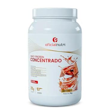Imagem de Oficialnutri Whey Protein Concentrado, Sabor Chocolate, Suplemento Proteico em Pó, 1kg, 33 Doses, 25g de Proteína por Porção