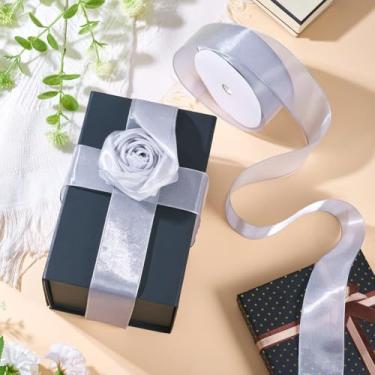 Imagem de Fita de organza de poliéster de 20 jardas/18,29 m 1,5 polegadas/38 mm de largura para decoração faça você mesmo, caixa de embrulho de presente, enfeite, pingentes, grampo de cabelo, para fazer festas
