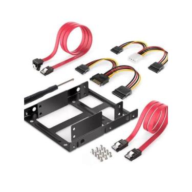 Imagem de Suporte Externo Para HDD SSD De 2,5 a 3,5 Polegadas Com 2 Compartiment