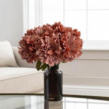 Imagem de 6 hastes flor Dalia qualidade e realismo flores artificiais artesanato