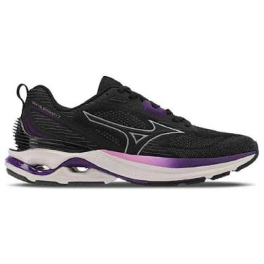 Imagem de Tênis Mizuno Wave Dynasty 7 - Feminino - Preto-Roxo, 39