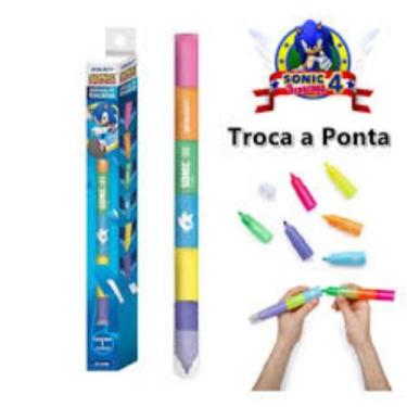 Imagem de Hidrocor De Encaixe 6 Cores Sonic - Caixa Com 1Unidade - leo leo