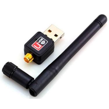 Imagem de Adaptador Wireless Usb Wi-fi Com Antena 600mbps
