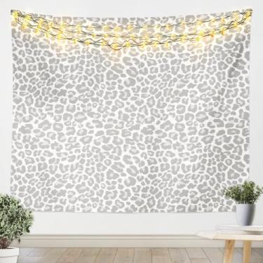 Imagem de Erosebridal Tapeçaria de guepardo 139 x 203 cm, tapeçaria de estampa de leopardo para estética de quarto, tapeçarias de parede com textura de pele de animal, tapeçaria rústica para casa de fazenda