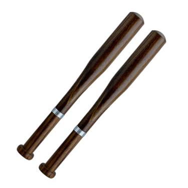 Imagem de lasenersm 2 canetas esferográficas, canetas de escrita diária, em forma de taco de beisebol, canetas esferográficas de madeira, lindas canetas (marrom, prata)