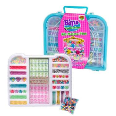 Imagem de Maleta De Bijuterias Infantil Kit Miçangas Fazer Pulseiras - Dm Toys, 