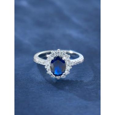 Imagem de 1 anel de zircão vermelho rosa ouro branco floco de neve lindo elegante feminino vintage anéis de prata requintados e designs exclusivos para comparecimento a banquetes, bailes, reuniões, festas