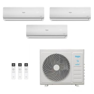 Imagem de Ar-Condicionado Tri Split Inverter Elgin 27.000 (2x Evap HW 9.000 + 1x Evap HW 18.000) Quente/Frio 220V