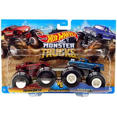 Imagem de Hot Wheels Monster Trucks Monster Vette Vs Bigfoot - Demolition Doubles