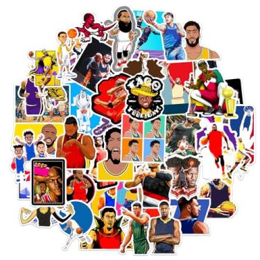 Imagem de Babymiu Basketball Star Sports Stickers（50 Pcs） Vinyl Decals Gifts Merch Party Supplies Accessories for Water Bottles Skateboard Luggage Scrapbook Kids Teens Adult
