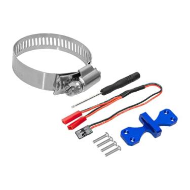 Imagem de Colaxi Base de resfriamento com ventoinha para RC, substitui motores de 40x40mm, base dissipadora de calor ajustável para motores 4284 e 4985 de 40 a 50mm, Azul