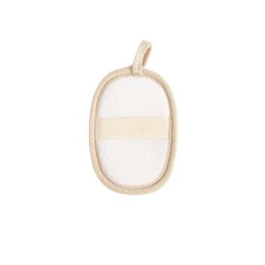 Imagem de Pacote com 2 esfregões de bucha natural, esponja de banho esfoliante para homens e mulheres, pano de lavagem corporal de fibra vegetal