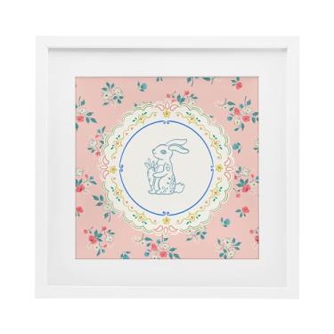 Imagem de Stupell Industries Impressão emoldurada de bétula de coelhinho da primavera peculiar sob vidro, design de Angela Steahling, 13 x 13