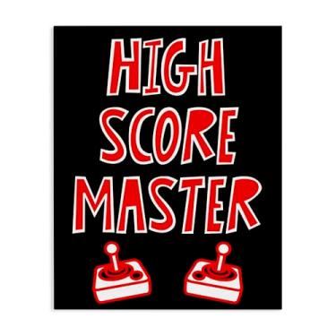 Imagem de Stupell Industries Arte de parede em tela High Score Master Gamer, design por Marcus Prime, 76 x 61 cm