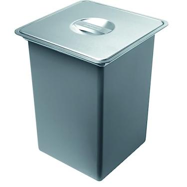 Imagem de Lixeira de Sobrepor Quadrada Franke Aço Inox Escovado - 10 Litros